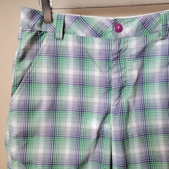 Puma Men's Plaid Golf Shorts - Picture 3 of 16
